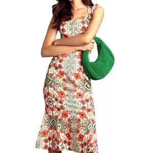 Anthropologie Fit and Flare Midi Sweetheart Dress